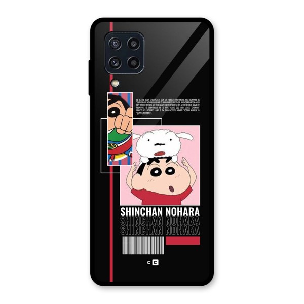 Shinchan Nohara Glass Back Case for Galaxy M32