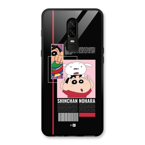 Shinchan Nohara Glass Back Case for OnePlus 6