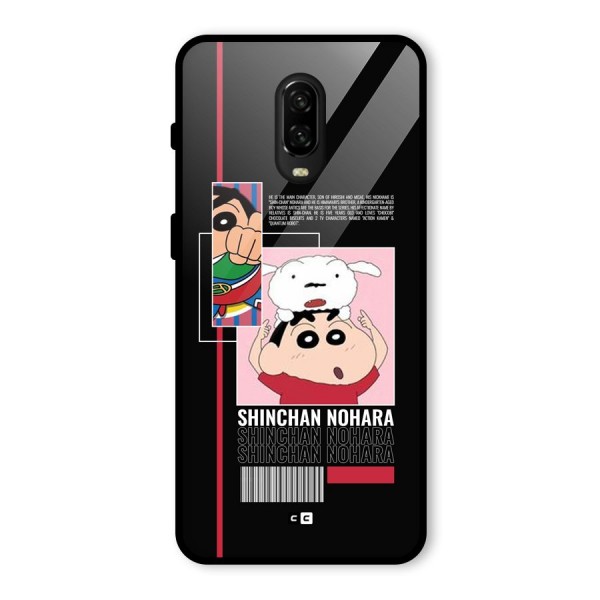 Shinchan Nohara Glass Back Case for OnePlus 6T