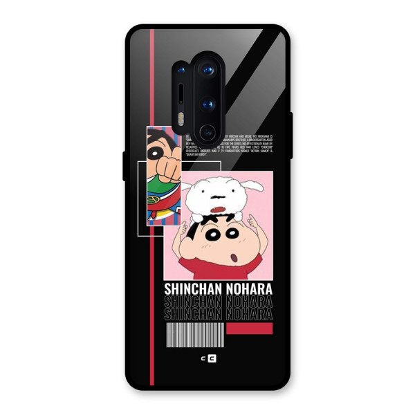 Shinchan Nohara Glass Back Case for OnePlus 8 Pro