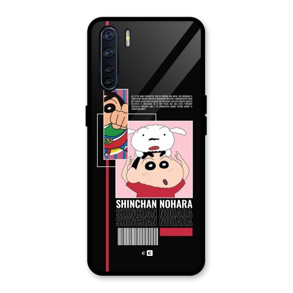 Shinchan Nohara Glass Back Case for Oppo F15