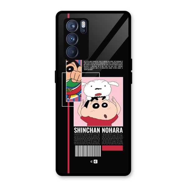 Shinchan Nohara Glass Back Case for Oppo Reno6 Pro 5G