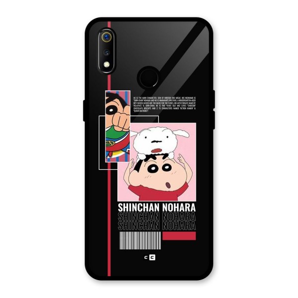 Shinchan Nohara Glass Back Case for Realme 3