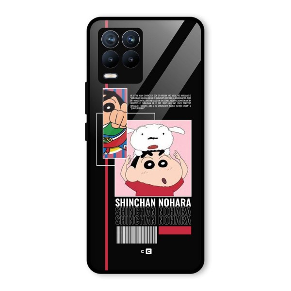 Shinchan Nohara Glass Back Case for Realme 8 Pro