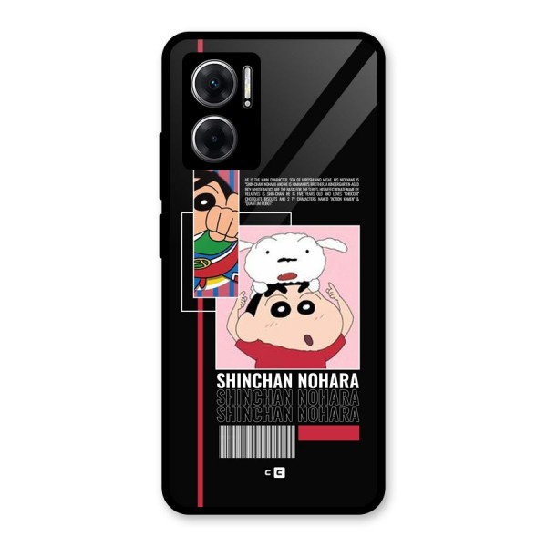 Shinchan Nohara Glass Back Case for Redmi 11 Prime 5G