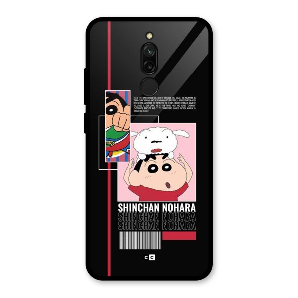 Shinchan Nohara Glass Back Case for Redmi 8