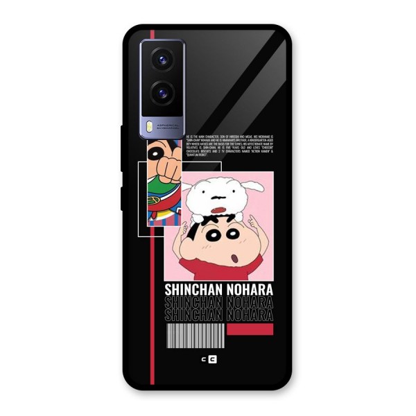 Shinchan Nohara Glass Back Case for Vivo V21e 5G