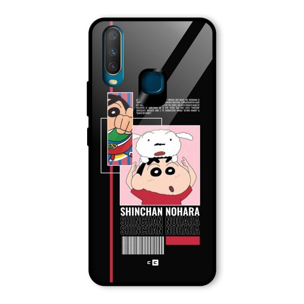 Shinchan Nohara Glass Back Case for Vivo Y15