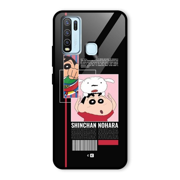 Shinchan Nohara Glass Back Case for Vivo Y30