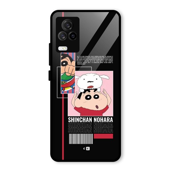 Shinchan Nohara Glass Back Case for Vivo iQOO 7 Legend 5G