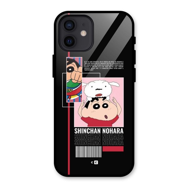 Shinchan Nohara Glass Back Case for iPhone 12