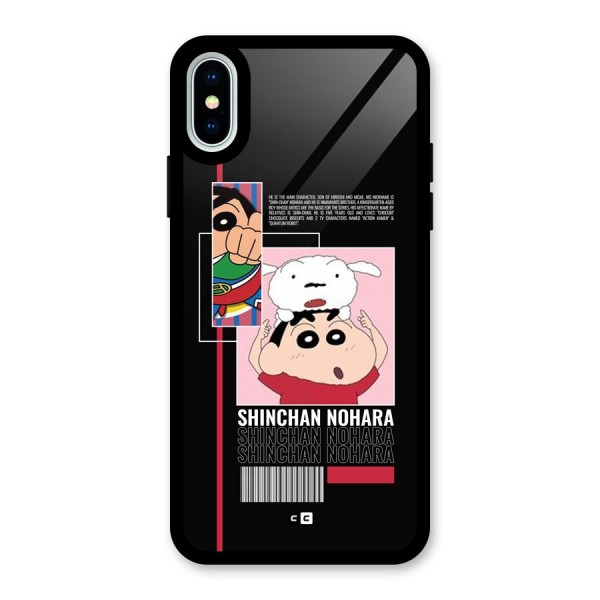 Shinchan Nohara Glass Back Case for iPhone X