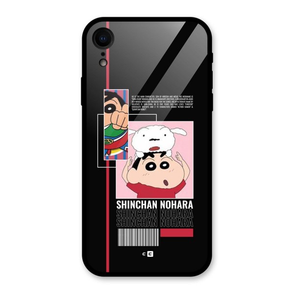 Shinchan Nohara Glass Back Case for iPhone XR