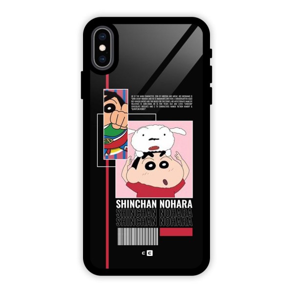 Shinchan Nohara Glass Back Case for iPhone XS Max