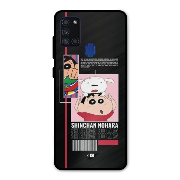 Shinchan Nohara Metal Back Case for Galaxy A21s