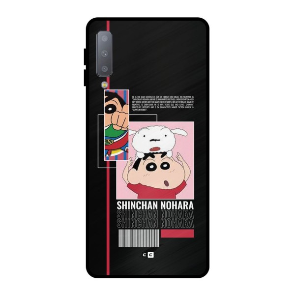 Shinchan Nohara Metal Back Case for Galaxy A7 (2018)