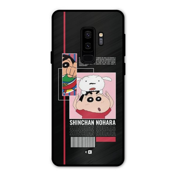 Shinchan Nohara Metal Back Case for Galaxy S9 Plus