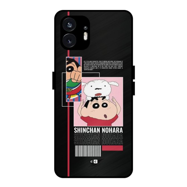 Shinchan Nohara Metal Back Case for Nothing Phone 2