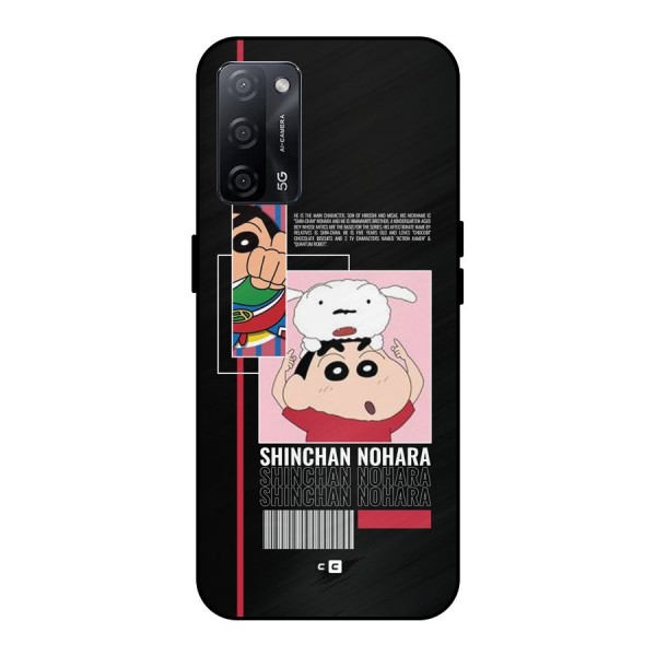 Shinchan Nohara Metal Back Case for Oppo A53s 5G