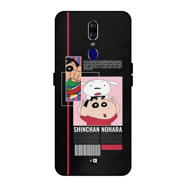 Shinchan Nohara Metal Back Case for Oppo F11