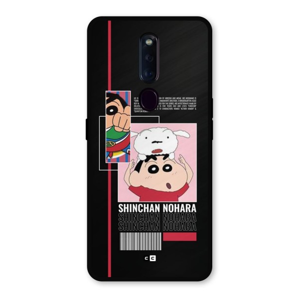 Shinchan Nohara Metal Back Case for Oppo F11 Pro