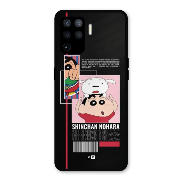 Shinchan Nohara Metal Back Case for Oppo F19 Pro