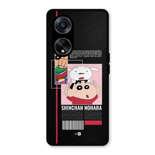 Shinchan Nohara Metal Back Case for Oppo F23
