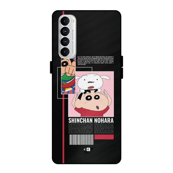 Shinchan Nohara Metal Back Case for Oppo Reno4 Pro