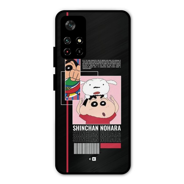 Shinchan Nohara Metal Back Case for Poco M4 Pro 5G