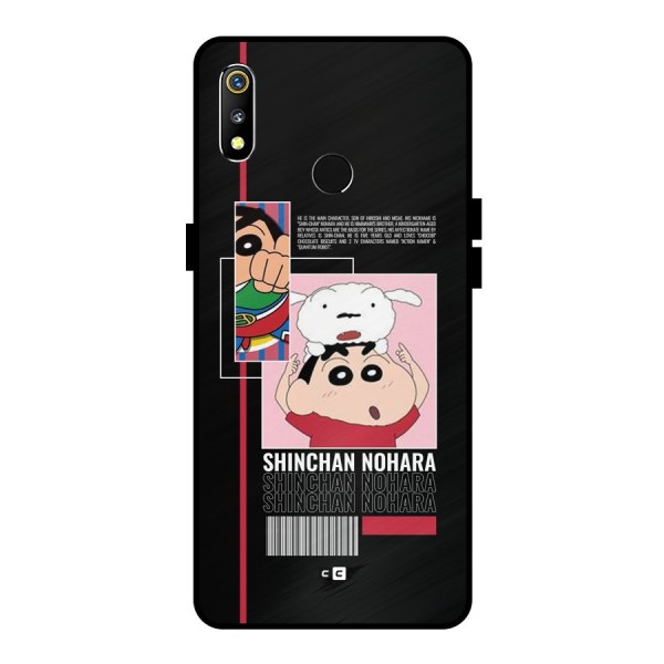 Shinchan Nohara Metal Back Case for Realme 3