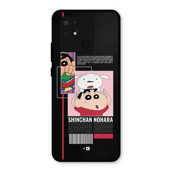 Shinchan Nohara Metal Back Case for Redmi 10 Power