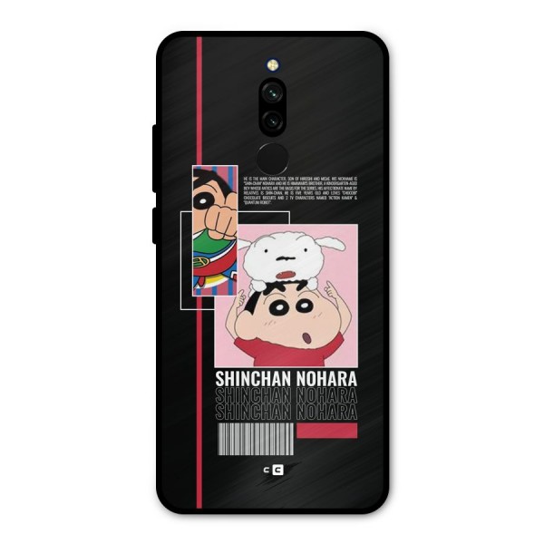 Shinchan Nohara Metal Back Case for Redmi 8