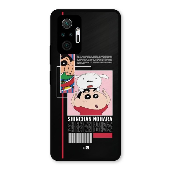 Shinchan Nohara Metal Back Case for Redmi Note 10 Pro