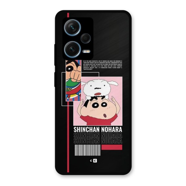 Shinchan Nohara Metal Back Case for Redmi Note 12 Pro Plus 5G