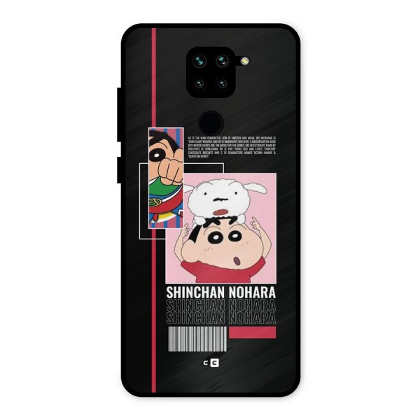 Shinchan Nohara Metal Back Case for Redmi Note 9