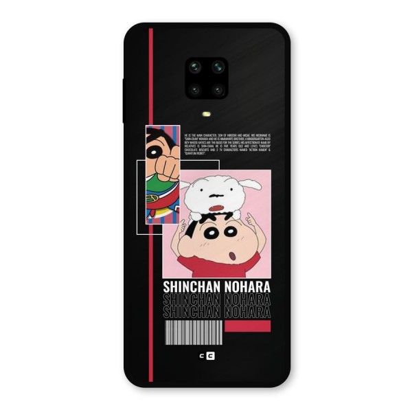 Shinchan Nohara Metal Back Case for Redmi Note 9 Pro Max