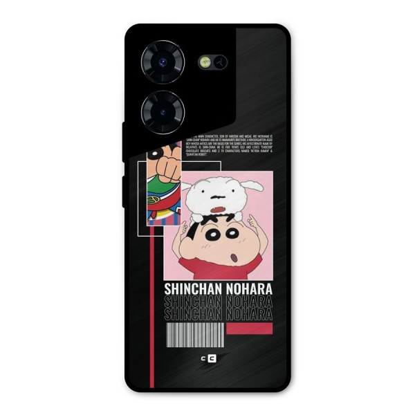 Shinchan Nohara Metal Back Case for Tecno Pova 5 Pro 5G