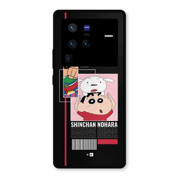 Shinchan Nohara Metal Back Case for Vivo X80 Pro