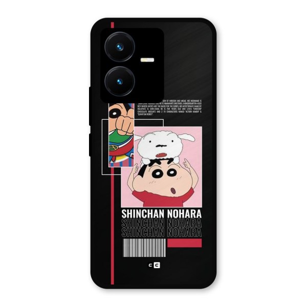 Shinchan Nohara Metal Back Case for Vivo Y22