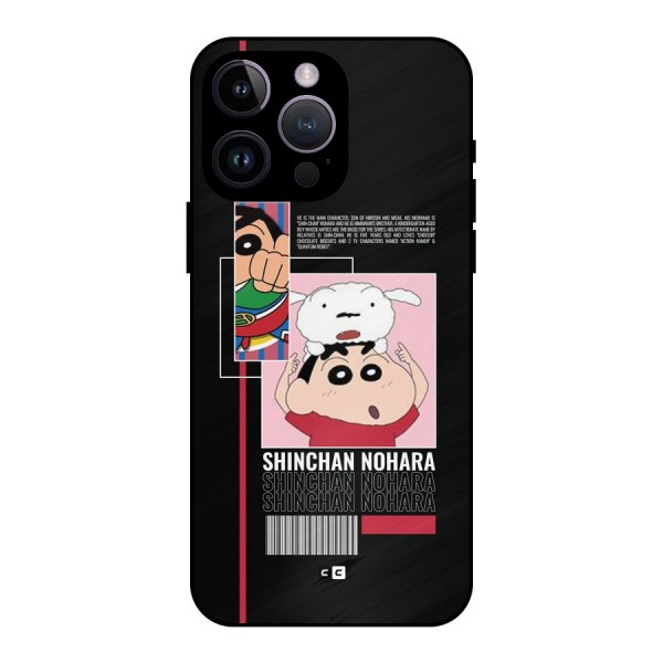 Shinchan Nohara Metal Back Case for iPhone 14 Pro Max