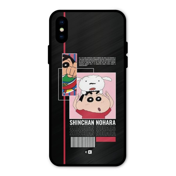 Shinchan Nohara Metal Back Case for iPhone XS