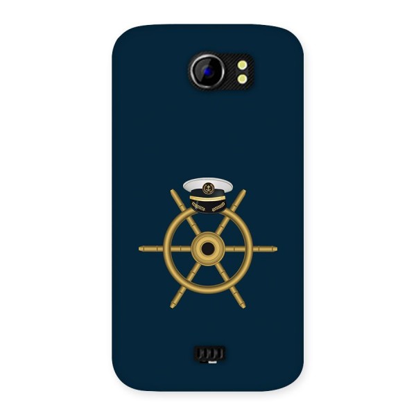 Ship Wheel And Cap Back Case for Canvas 2 A110
