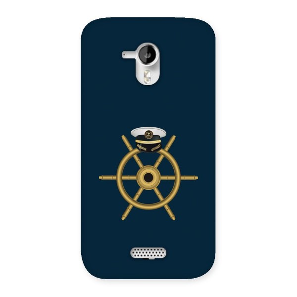 Ship Wheel And Cap Back Case for Canvas HD A116