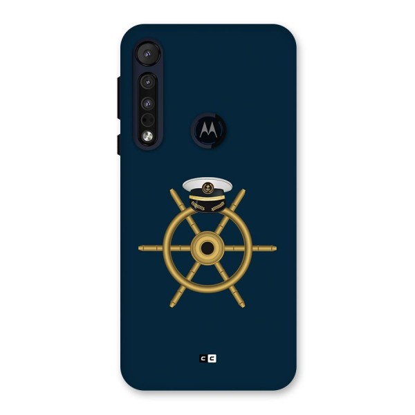 Ship Wheel And Cap Back Case for Motorola One Macro