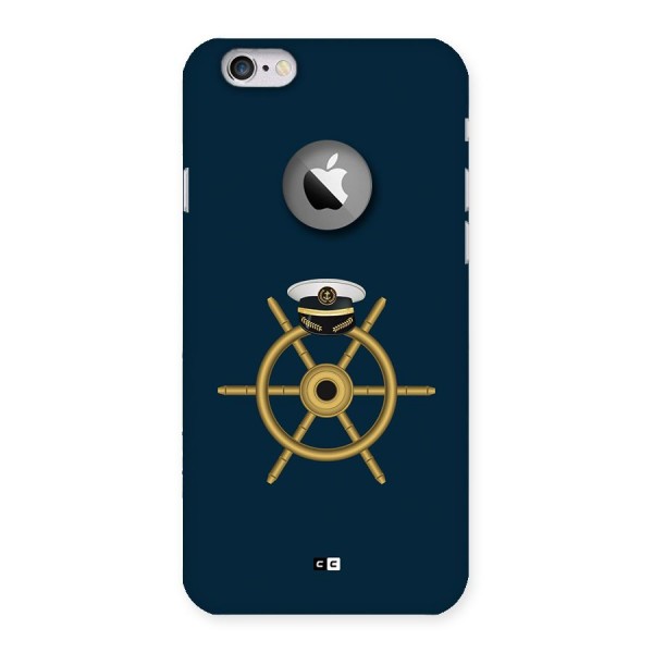 Ship Wheel And Cap Back Case for iPhone 6 Logo Cut