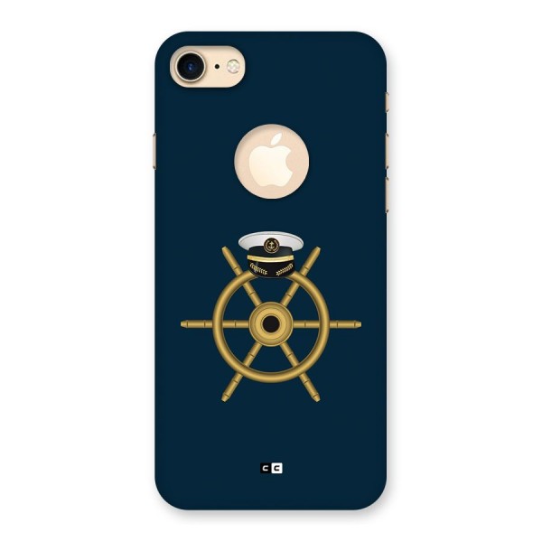 Ship Wheel And Cap Back Case for iPhone 8 Logo Cut