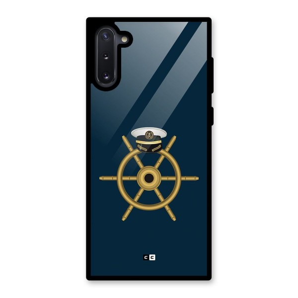 Ship Wheel And Cap Glass Back Case for Galaxy Note 10