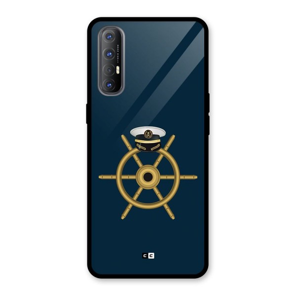 Ship Wheel And Cap Glass Back Case for Oppo Reno3 Pro