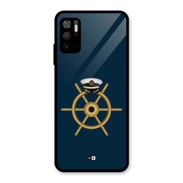 Ship Wheel And Cap Glass Back Case for Poco M3 Pro 5G