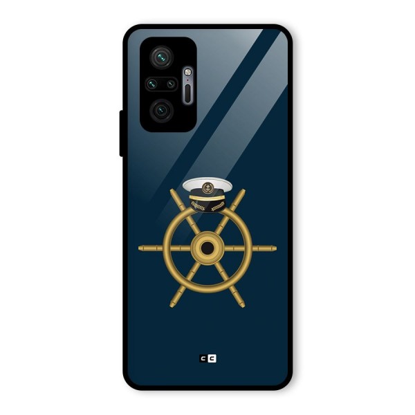 Ship Wheel And Cap Glass Back Case for Redmi Note 10 Pro Max